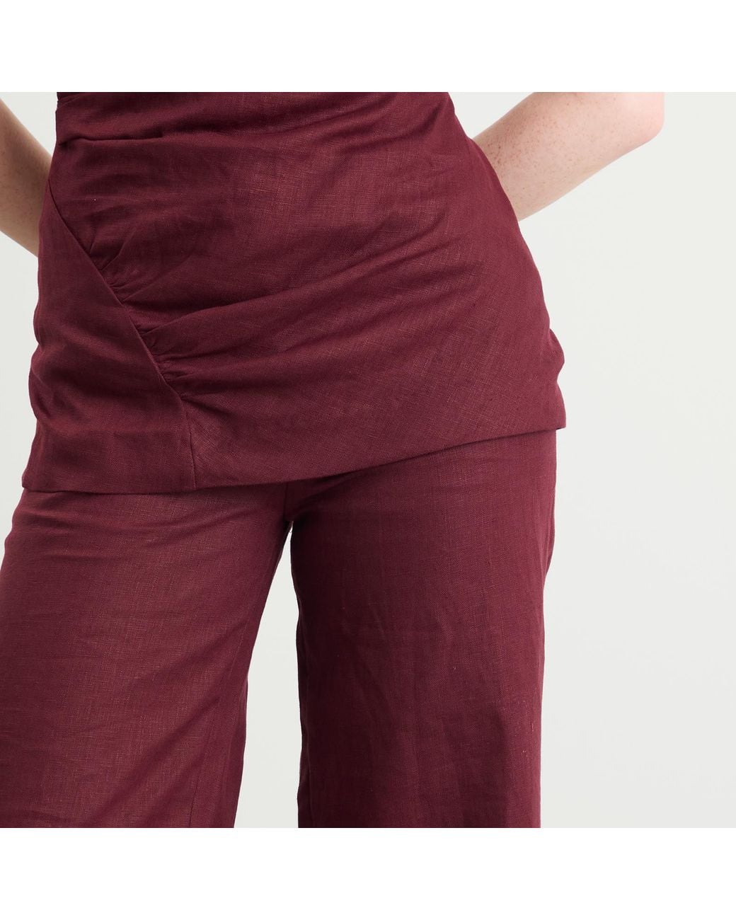 Faithfull The Brand Red Syna Straight Pants