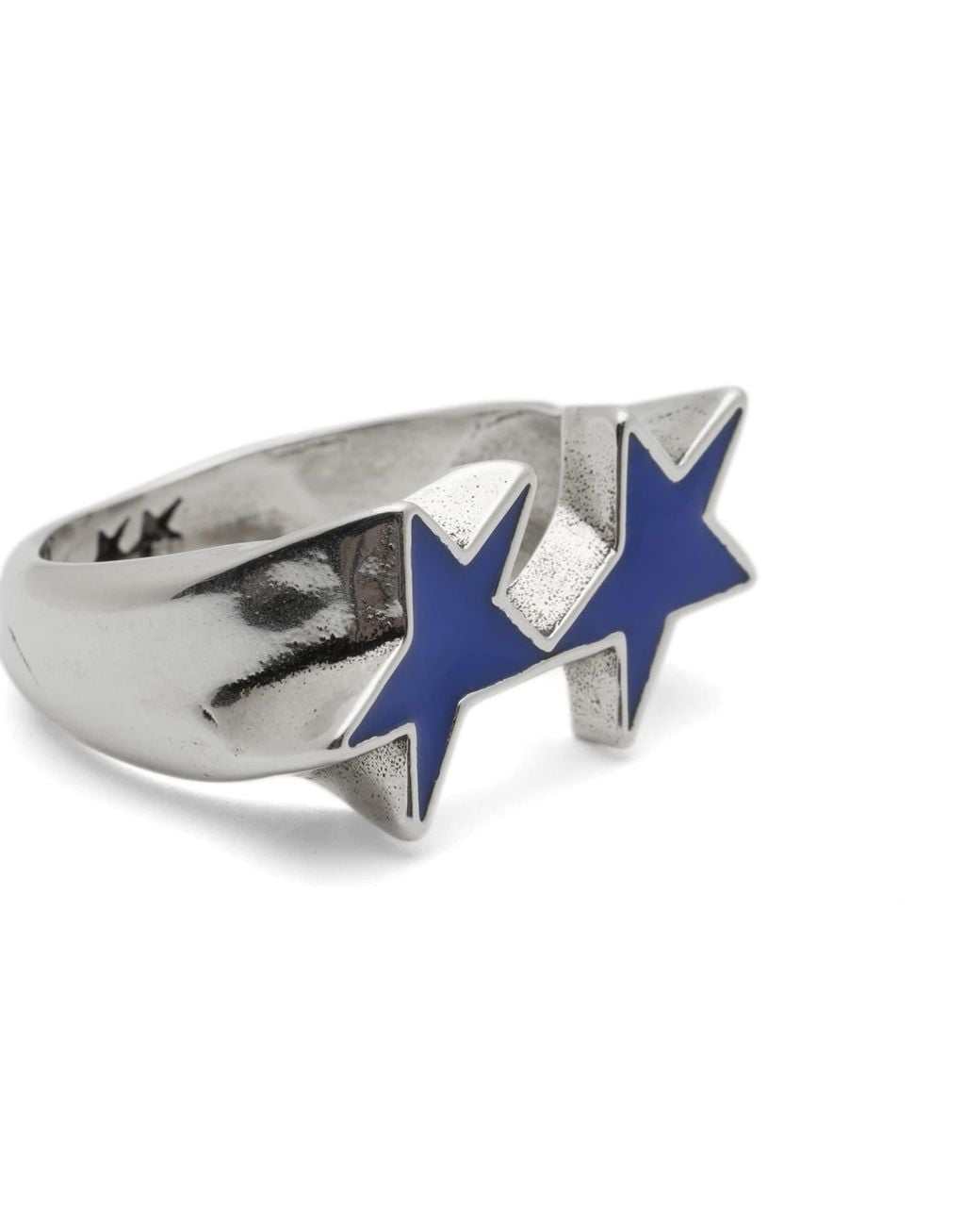 Twojeys Blue Icon Enameled Single Ring
