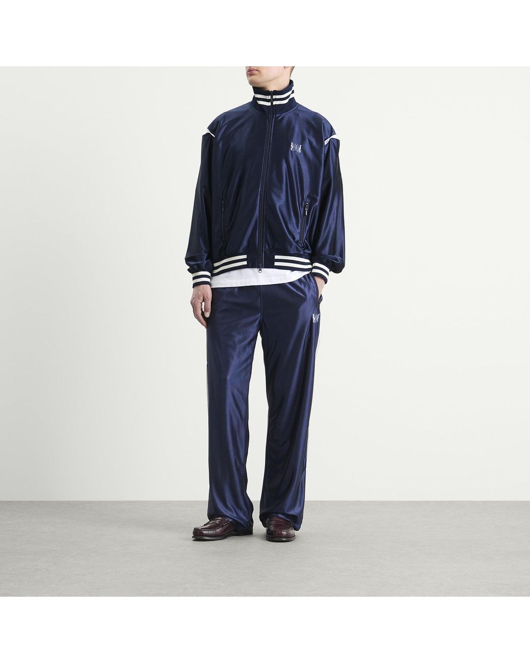 Needles Blue Sateen Track Jacket for men