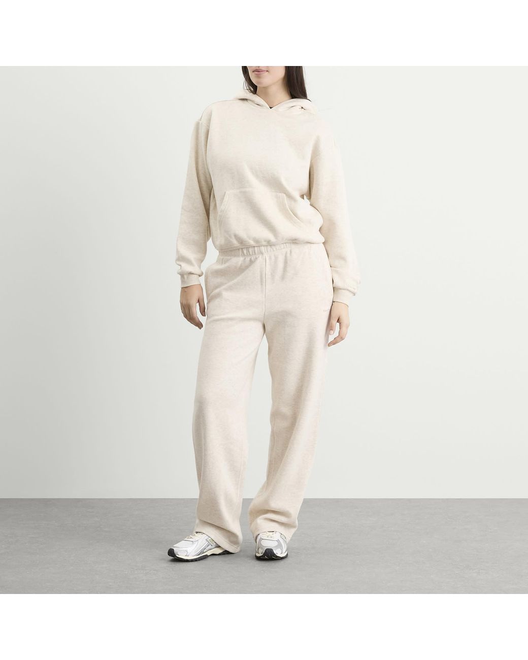 Skims Natural Cotton Fleece Classic Pullover Hoodie