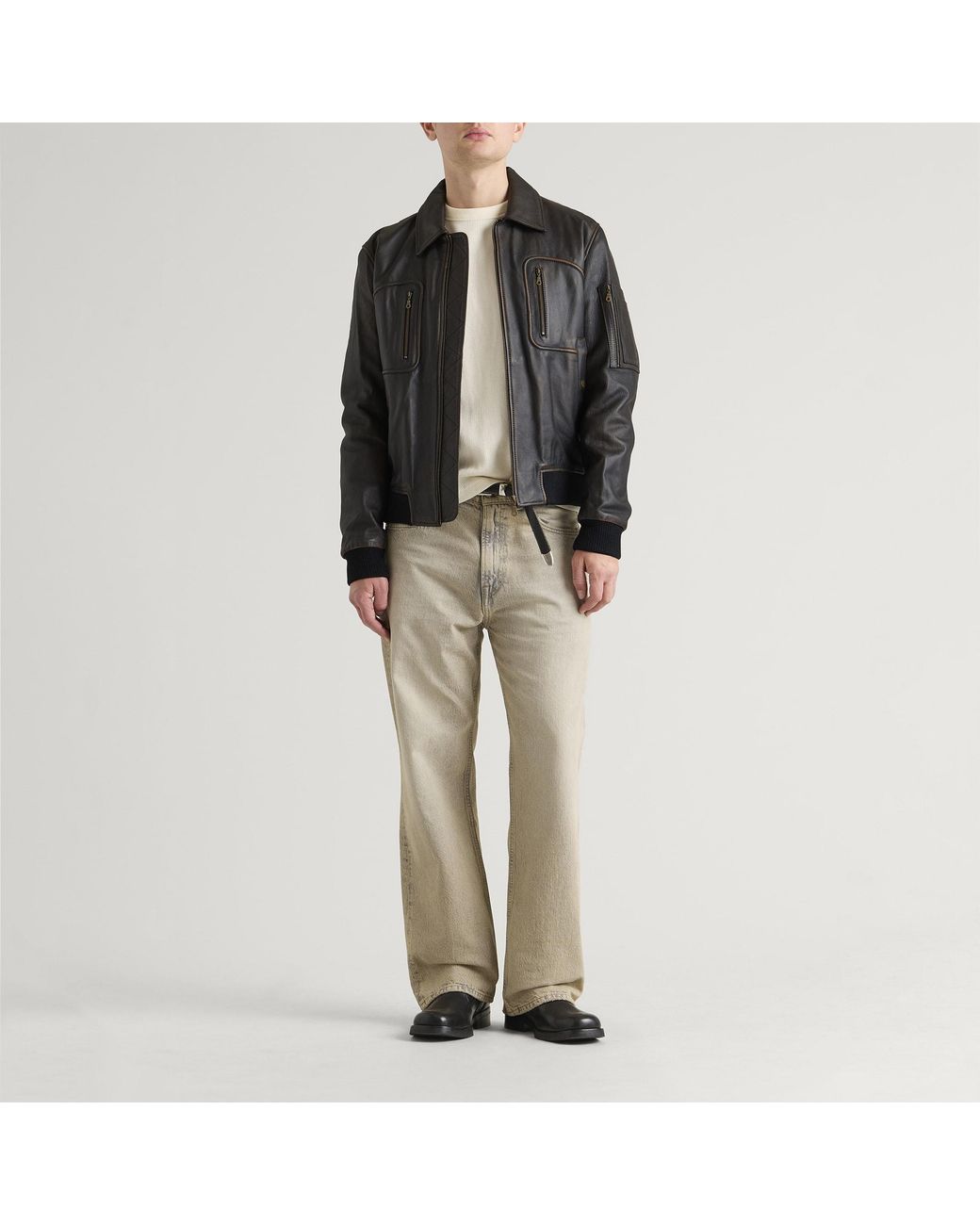 Larriet Black Pepe Leather Jacket for men
