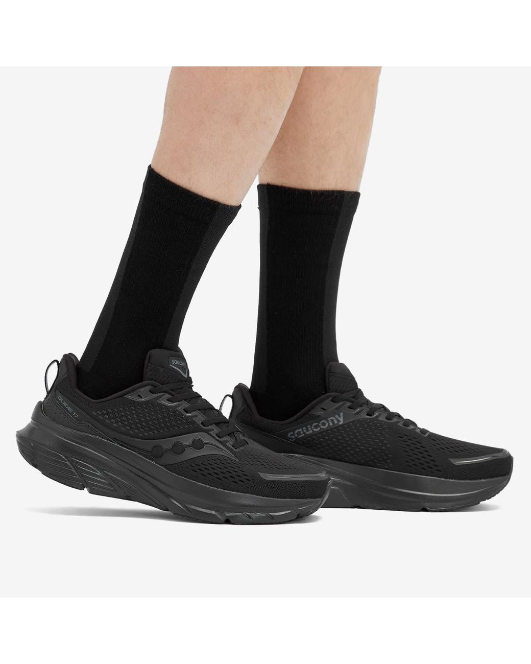 Saucony Guide 17 Baskets Running Homme | Stabilité & Confort Maximal | Coloris Noir