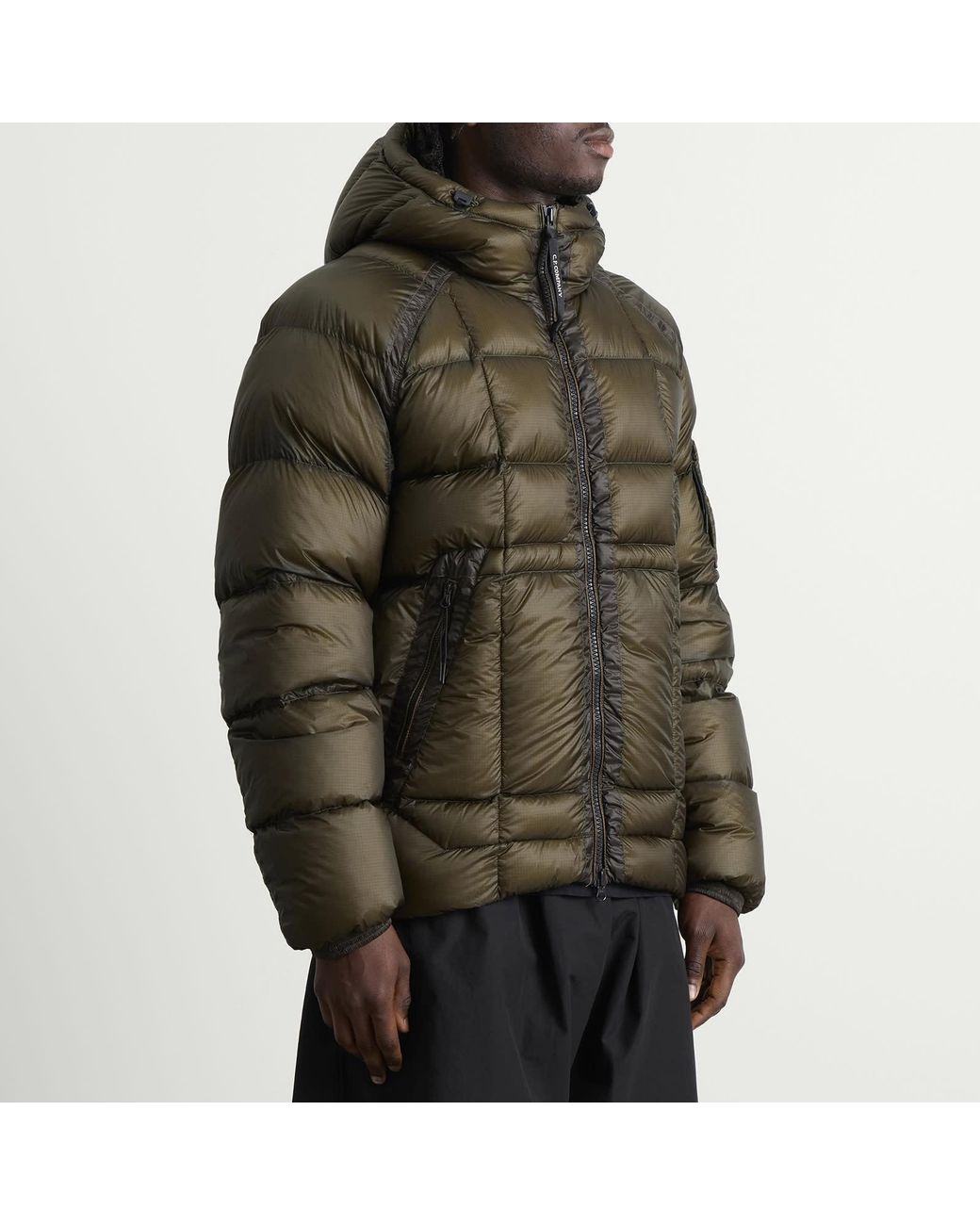 C P Company Green Dd-Shell Hooded Down Jacket for men