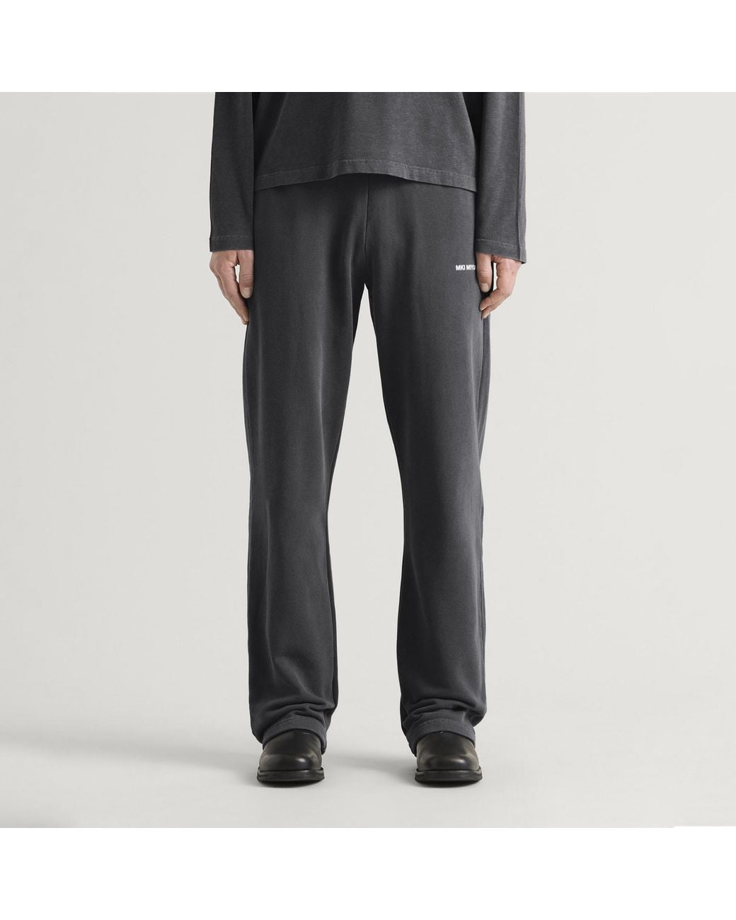 MKI Miyuki-Zoku Gray Uniform Wide Leg Joggers for men
