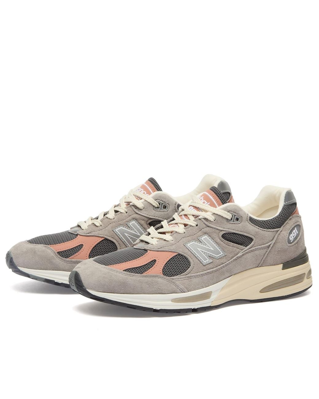 New Balance White 991V2 Sneaker