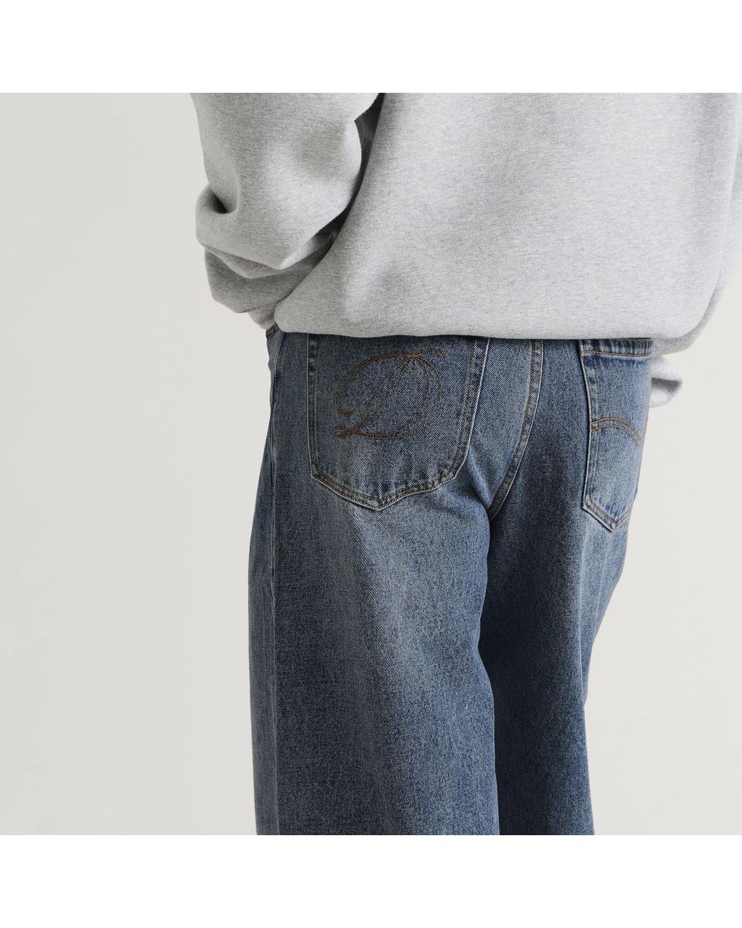 Dime Blue Baggy Denim Pants