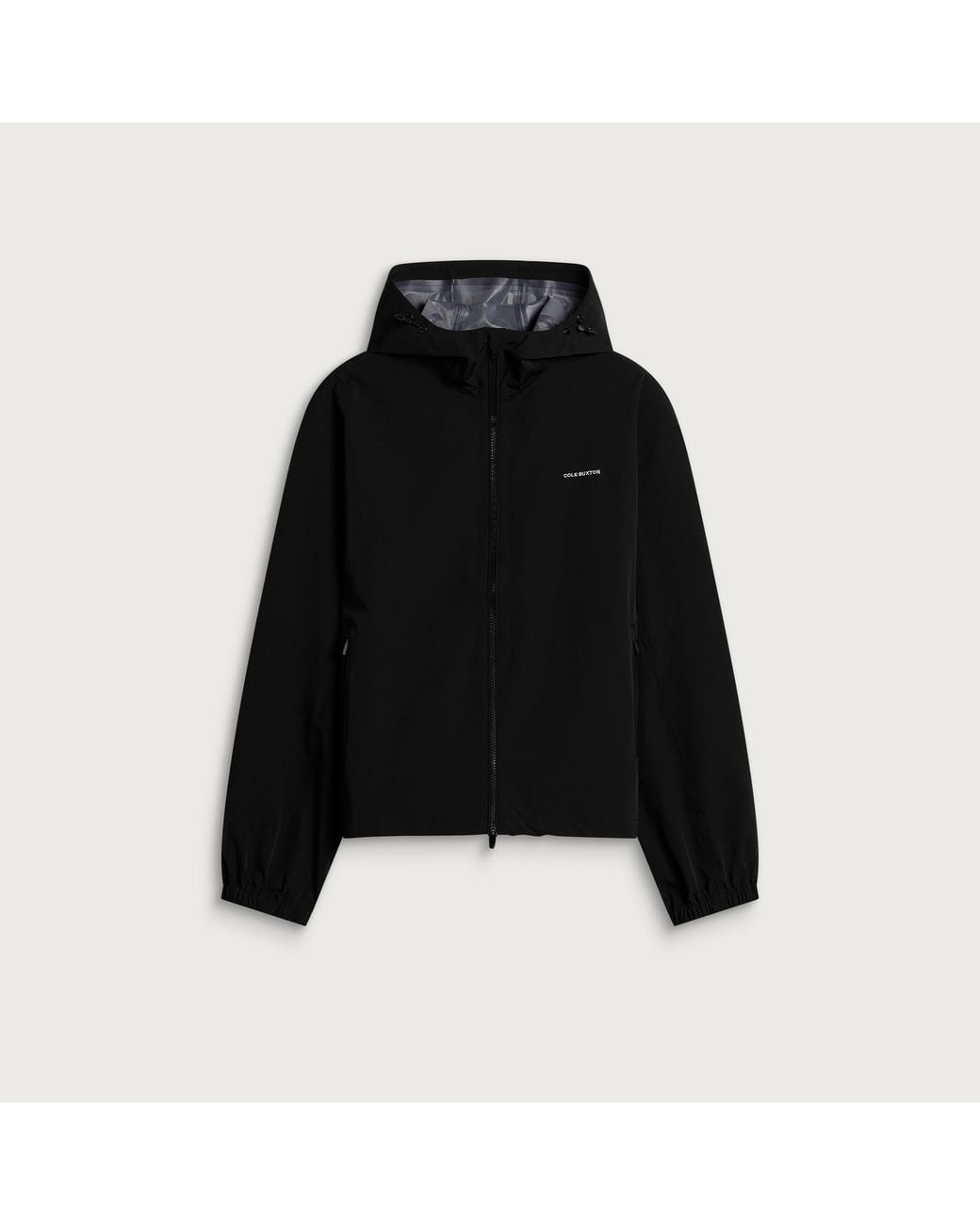 Cole Buxton Black Mini Logo Waterproof Jacket for men