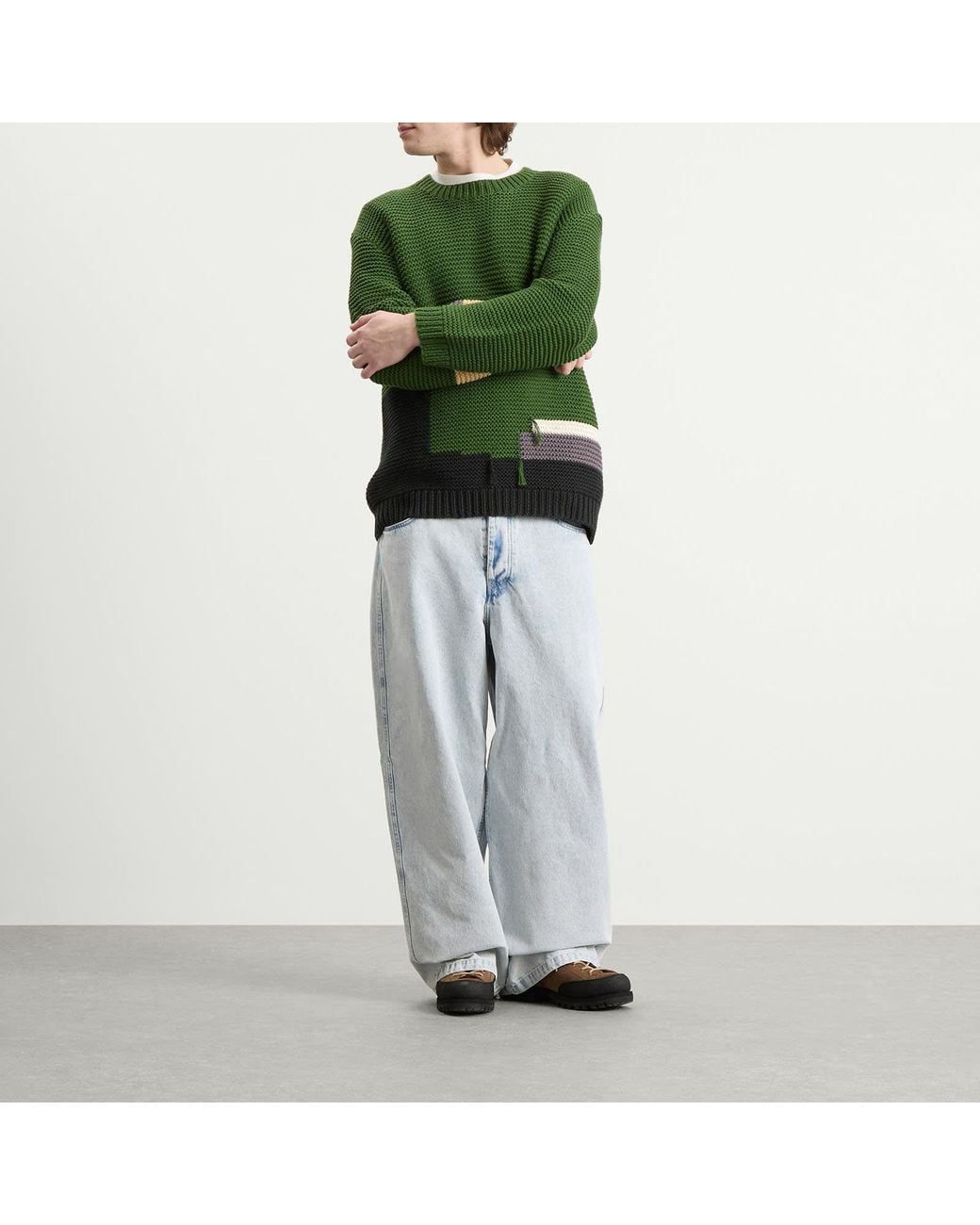 YMC Green Flint Crew for men