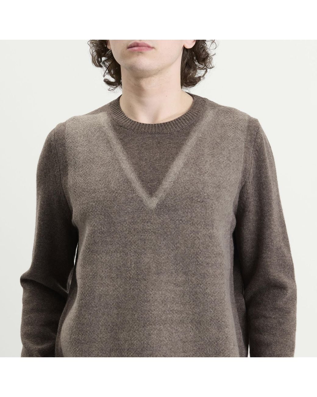 Maison Margiela Gray Fused Knit Sweater for men