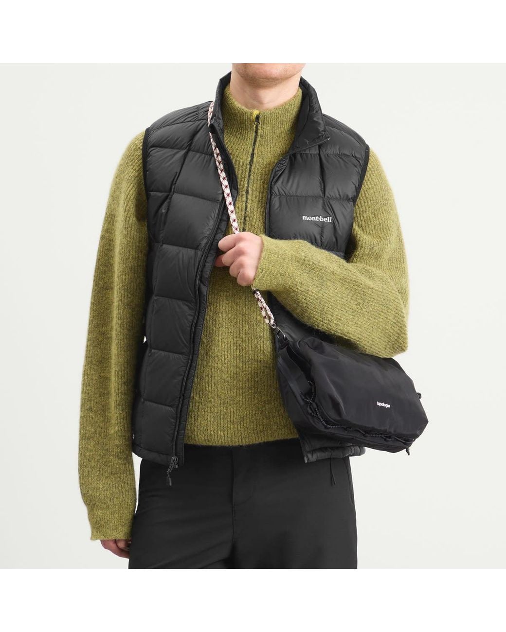 Topologie Black Polyester Bottle Sling Backpack