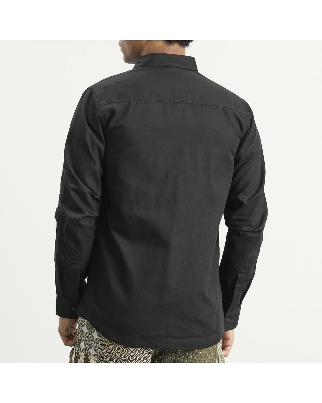 Maharishi Black Hemp Custom Shirt for men