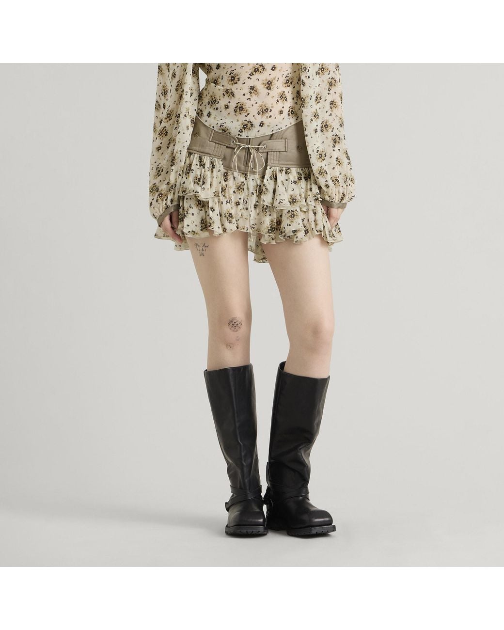 KNWLS Multicolor Sable Mini Skirt