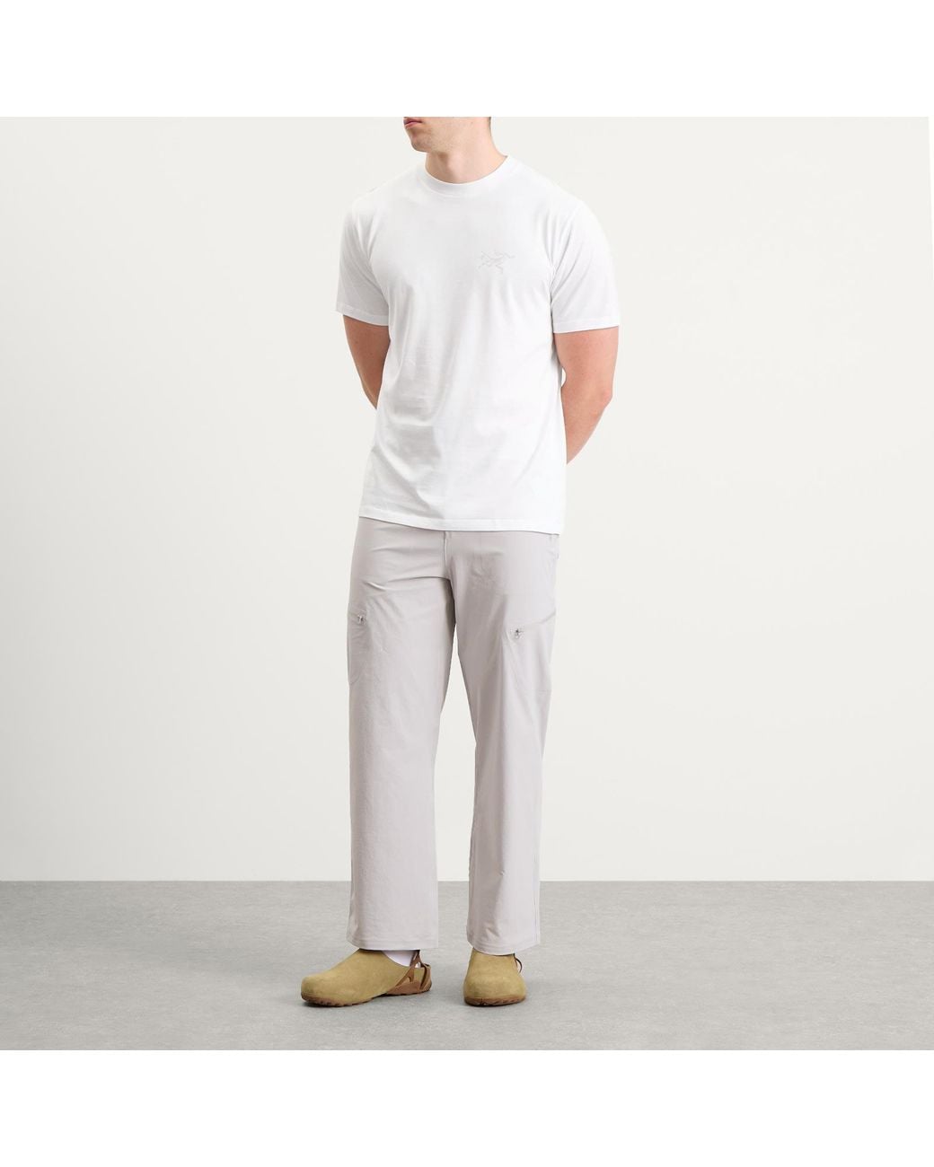 Arc'teryx White Kragg Sl Cotton T-Shirt for men