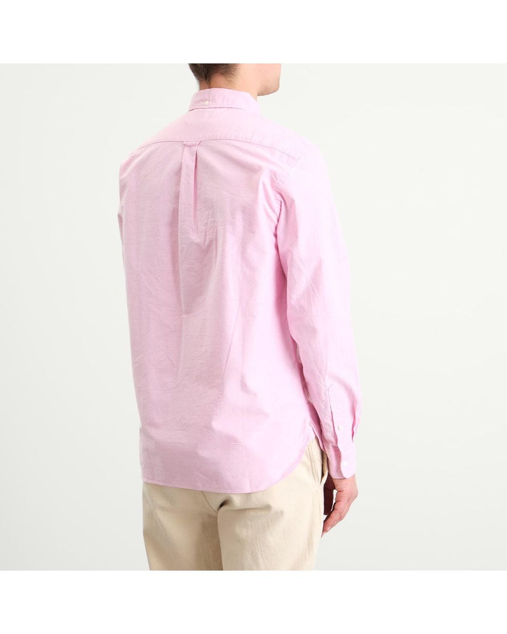 Beams Plus Pink Button Down Oxford Shirt for men