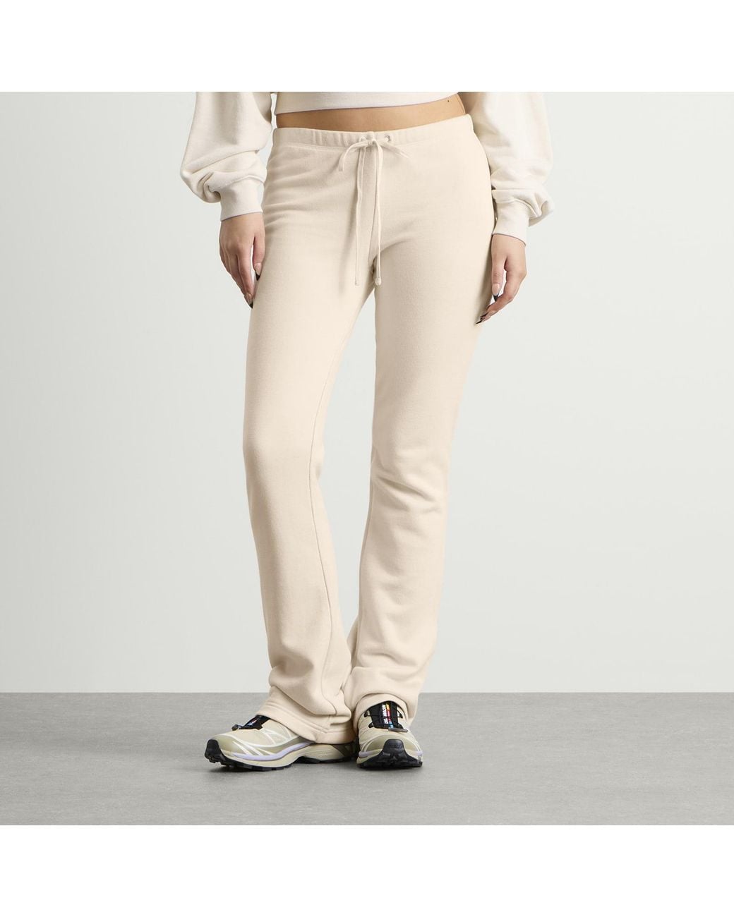 Skims Natural Drapey French Terry Straight Leg Pant