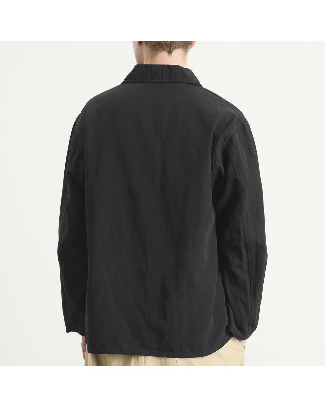 Kaptain Sunshine Black Gaba. Work Shirt Jacket for men