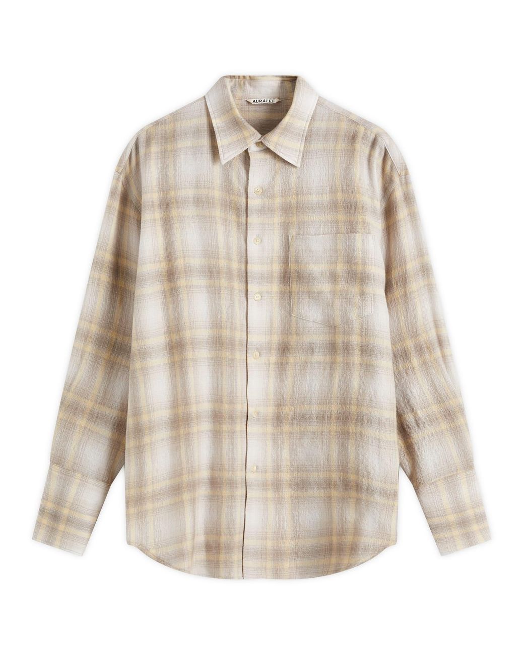 トップス 24AW AURALEE AIRY WOOL CHECK SHIRT Airy Wool Check Shirt in Blue