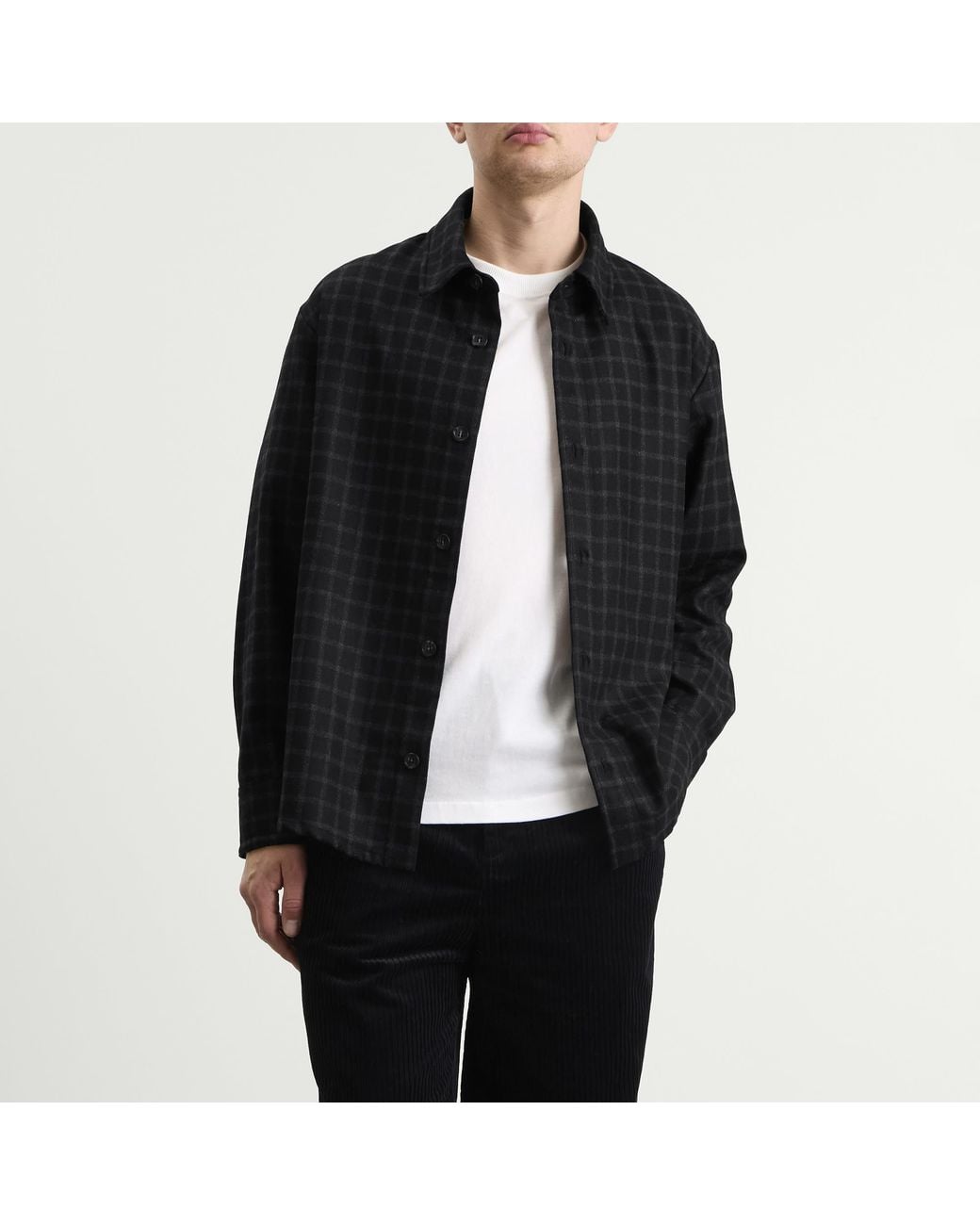 A.P.C. Black Bobby Wondowpane Check Overshirt for men