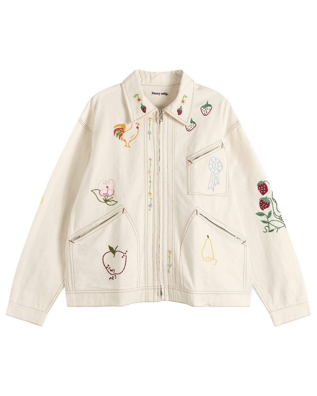 STORY mfg. Natural Hand Embroidered Amba Jacket