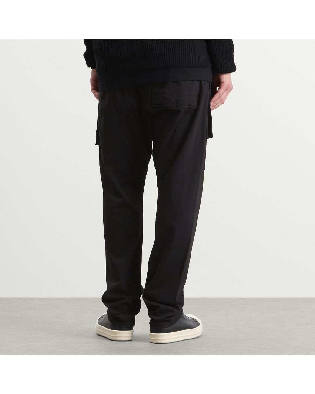 Rick Owens Black Creatch Cargo Trousers for men