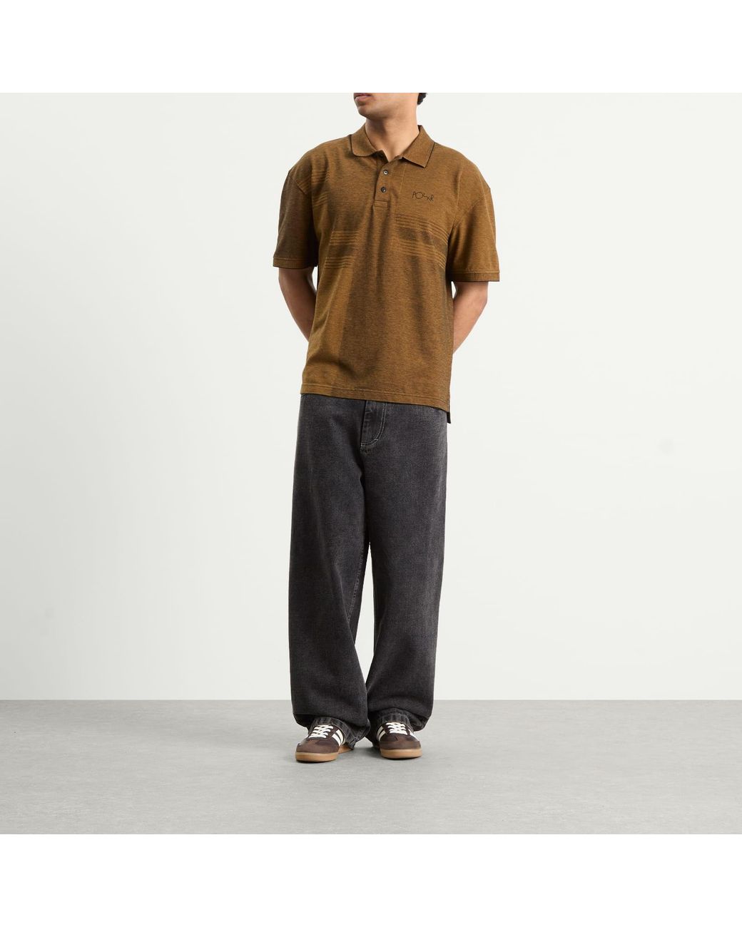 POLAR SKATE Brown Surf Polo for men