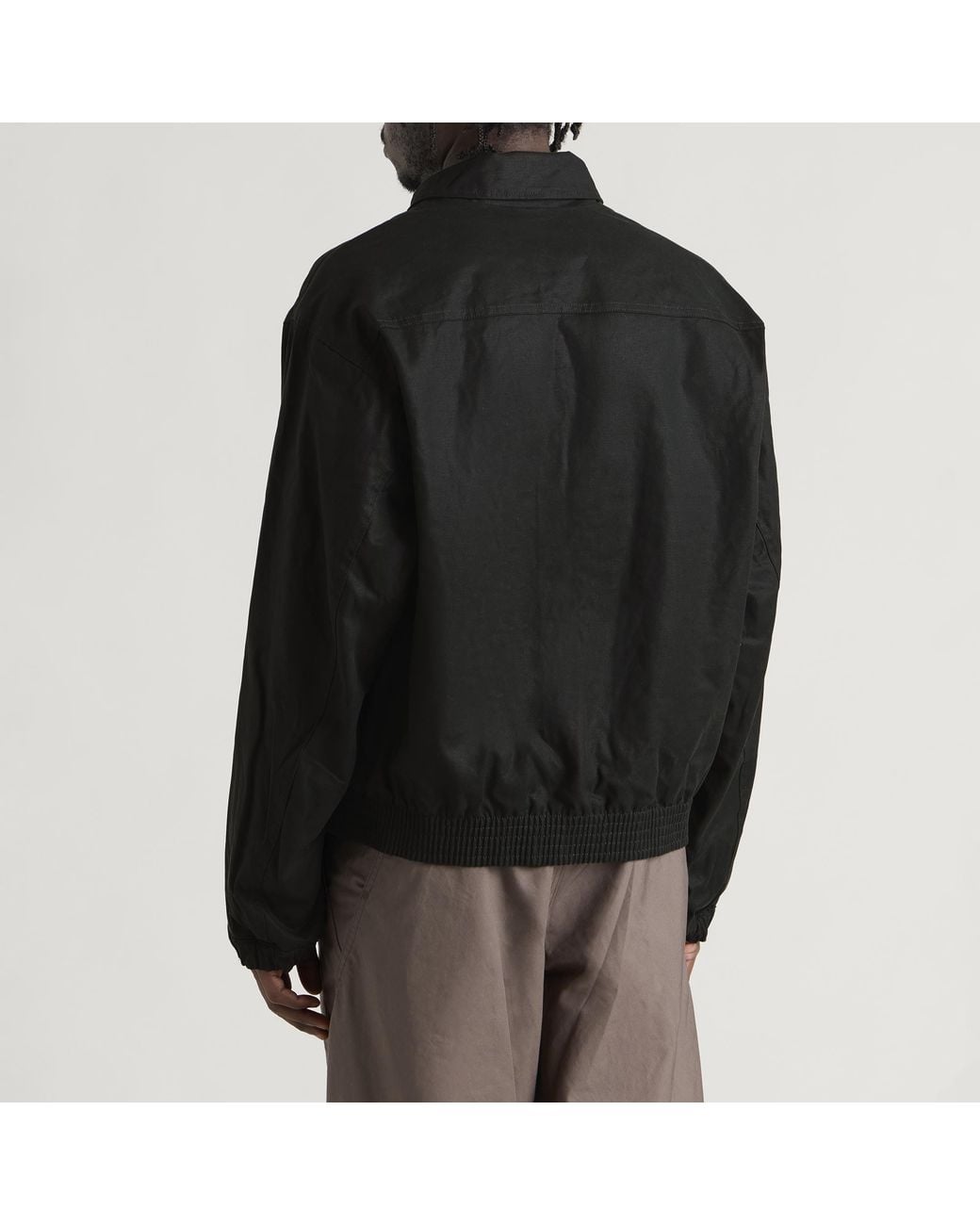 Roa Black Pilot Waxed Canvas Jacket for men