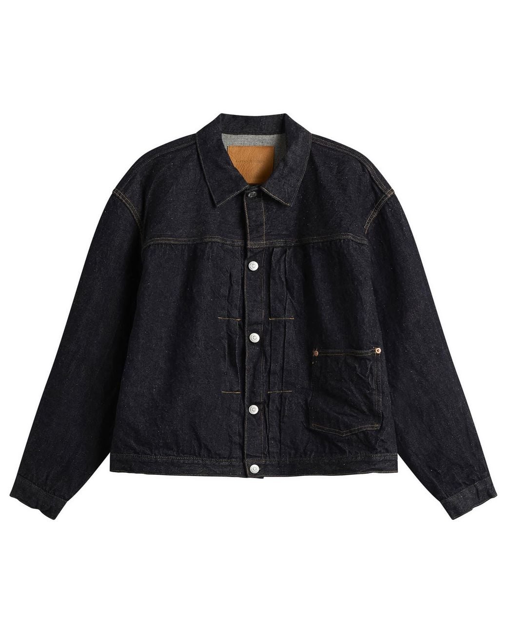 Kaptain Sunshine Black Wash Denim Tracker Jacket for men
