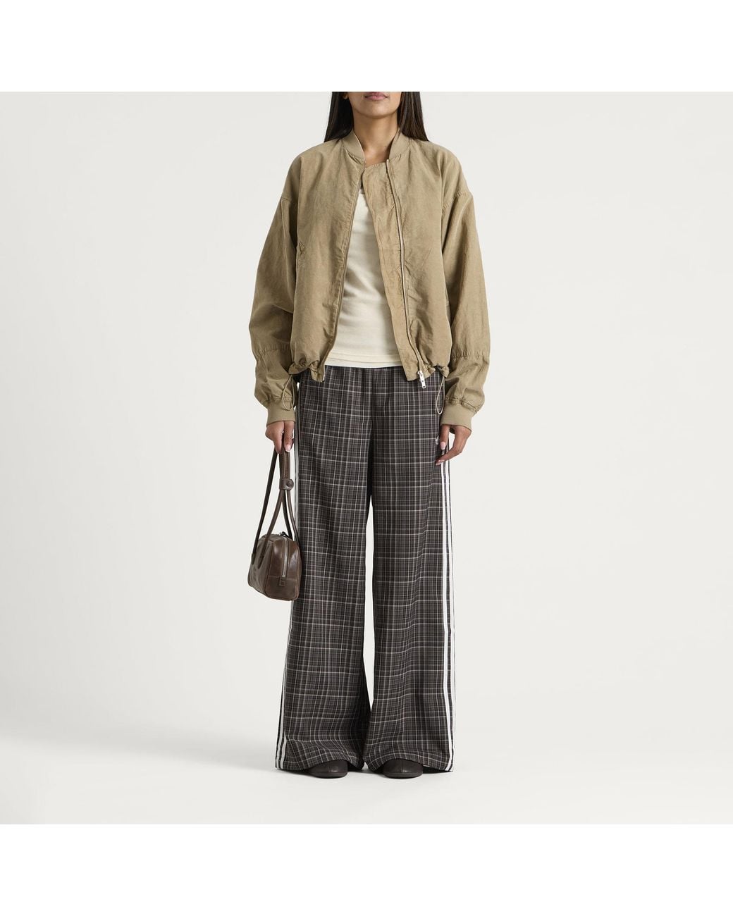 Adidas Gray Check Track Pant
