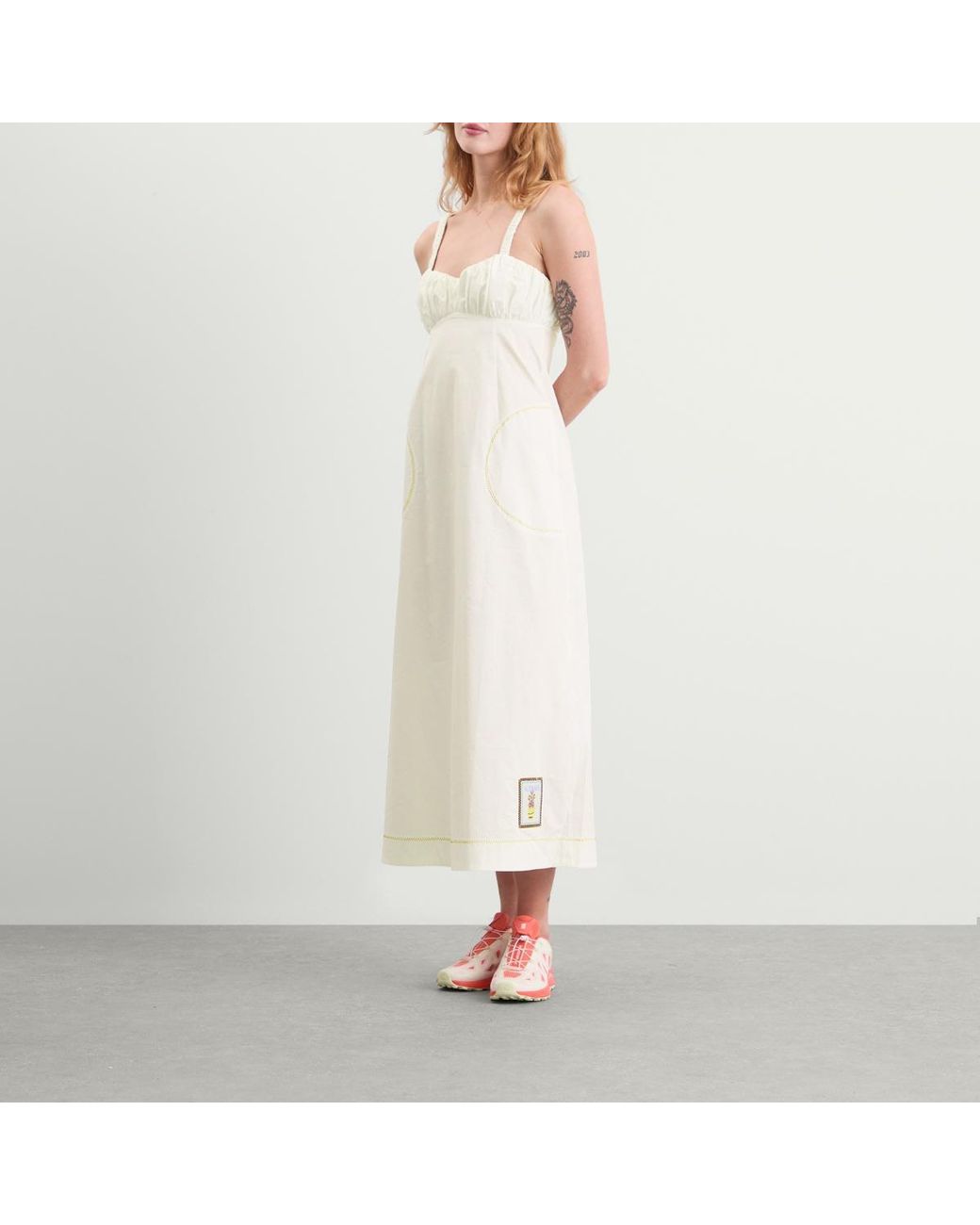 ALÉMAIS White Katerina Midi Dress