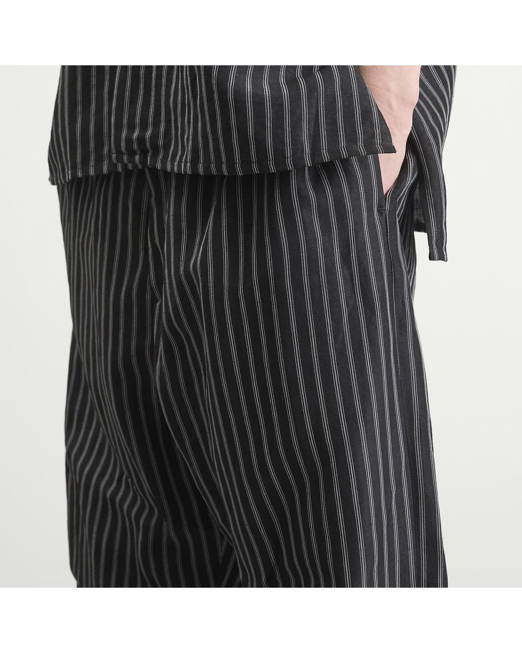 Willy Chavarria Gray Toluca Pinstripe Pant for men