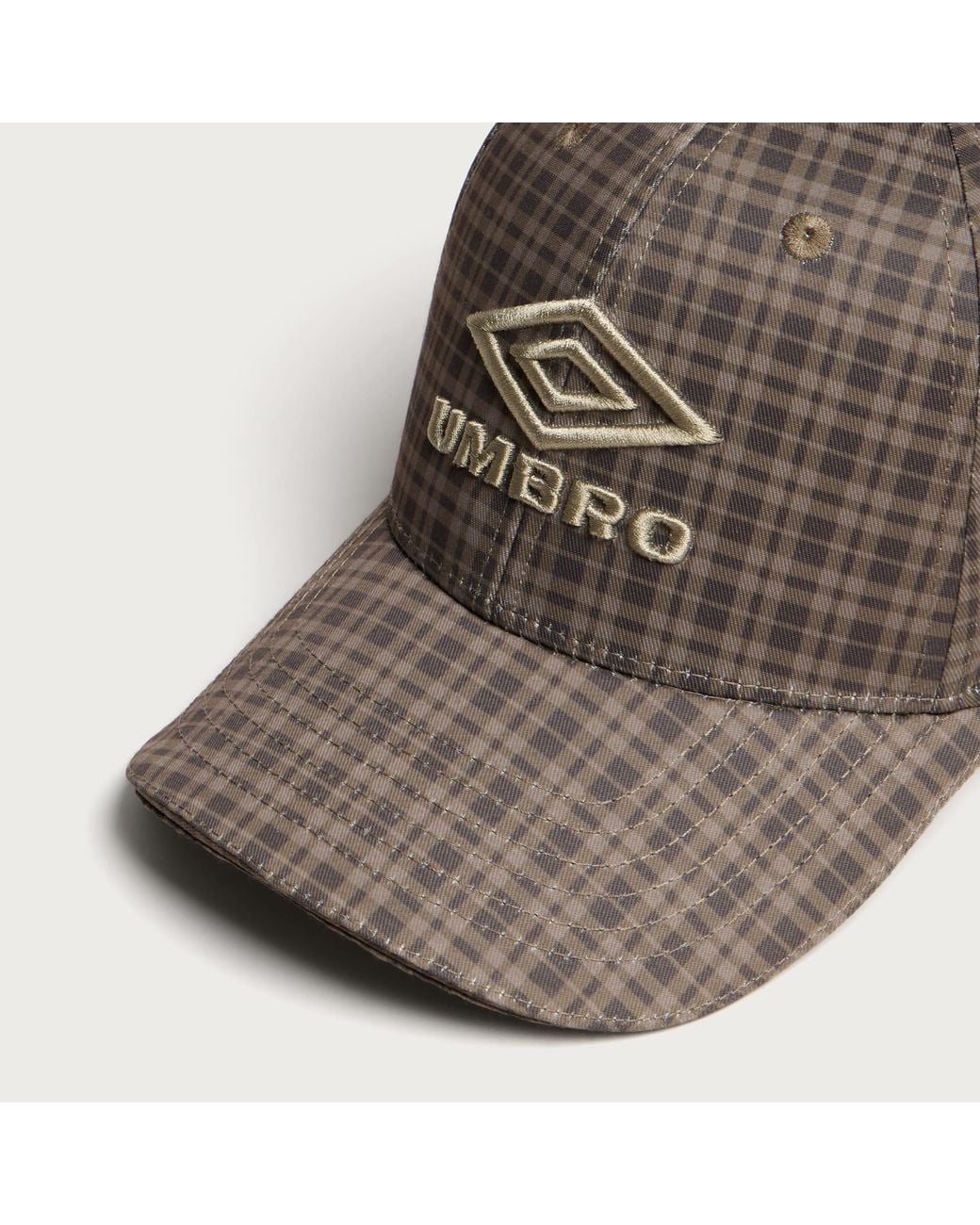 Umbro Brown Check Print Cap for men