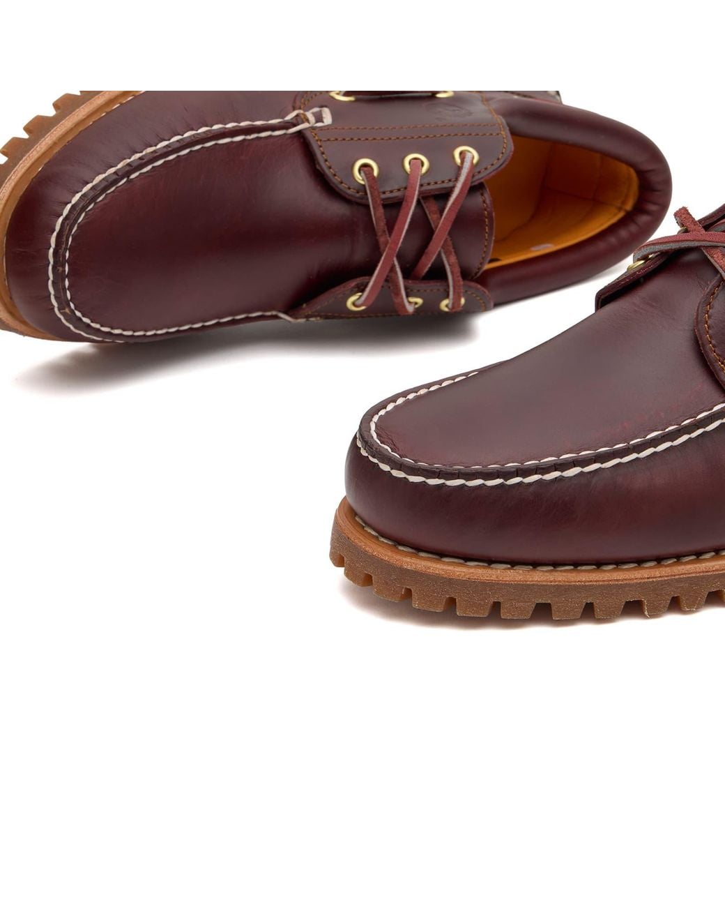 Timberland Red Timberland Authentic 3 Eye Classic Lug Shoe in Red for Men | Lyst