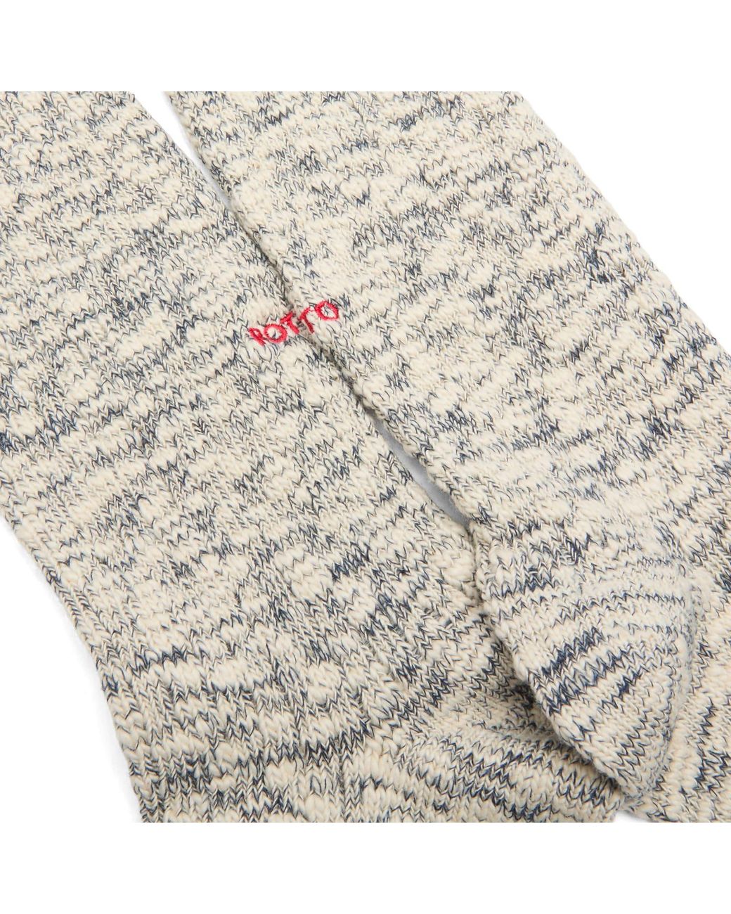 RoToTo Gray Organic Cotton Slub Crew Sock