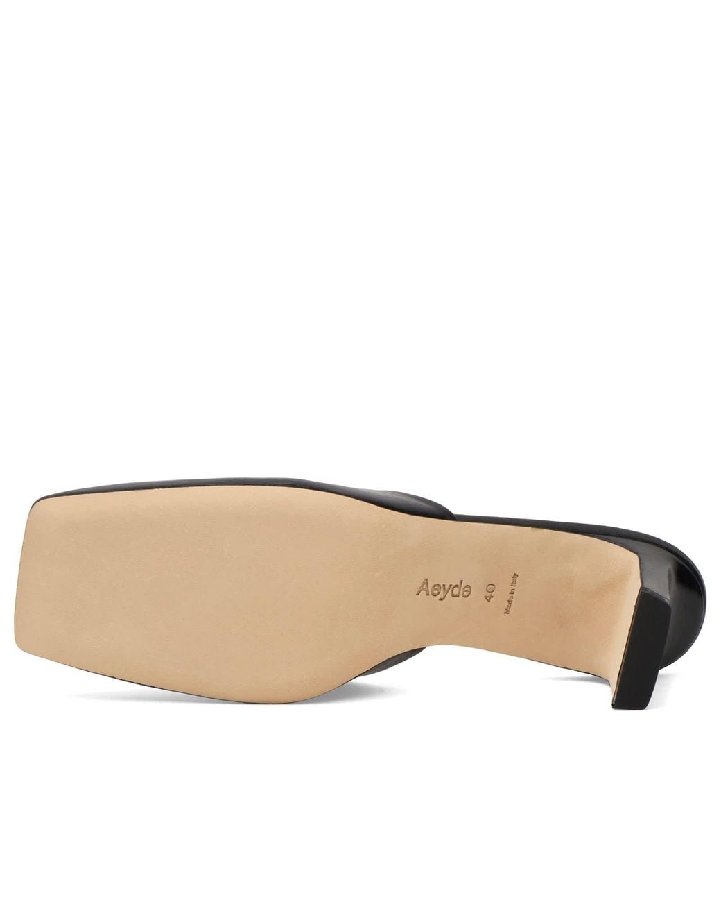 Aeyde Black Blithe Square Toe Mules