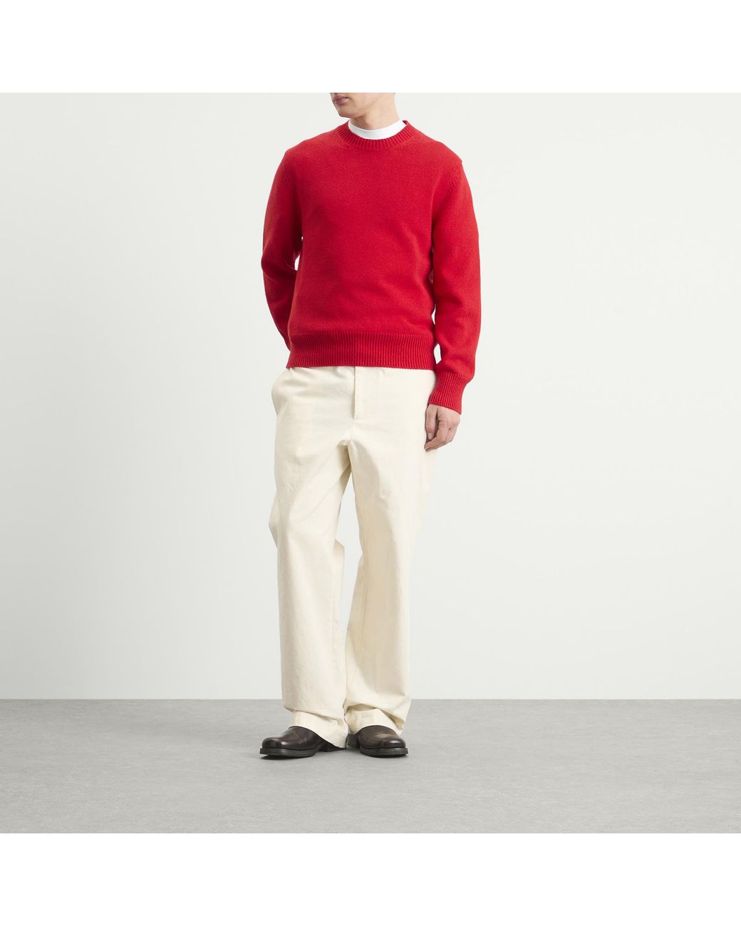 Jil Sander Textured Cotton Crew Neck Jumper for men