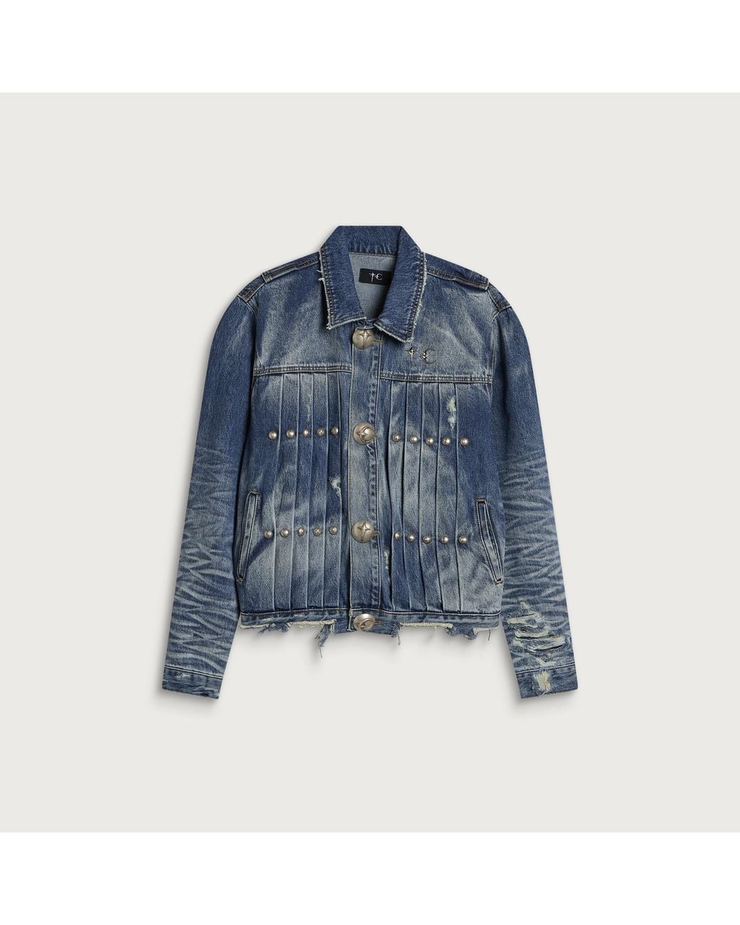 THUG CLUB Blue Extendo Denim Jacket for men