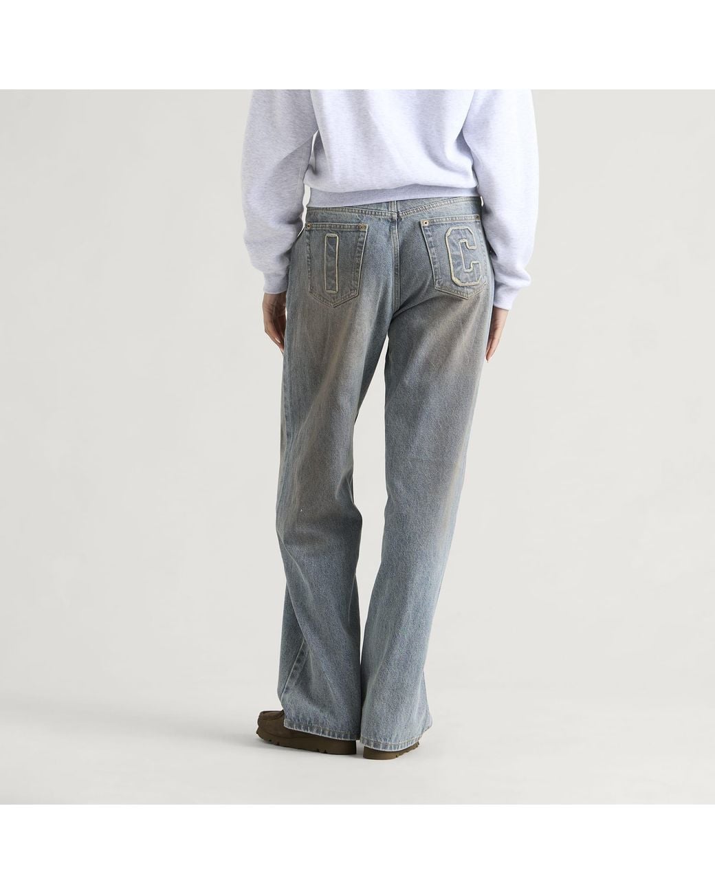 ICECREAM Blue Applique Running Dog Denim Pant