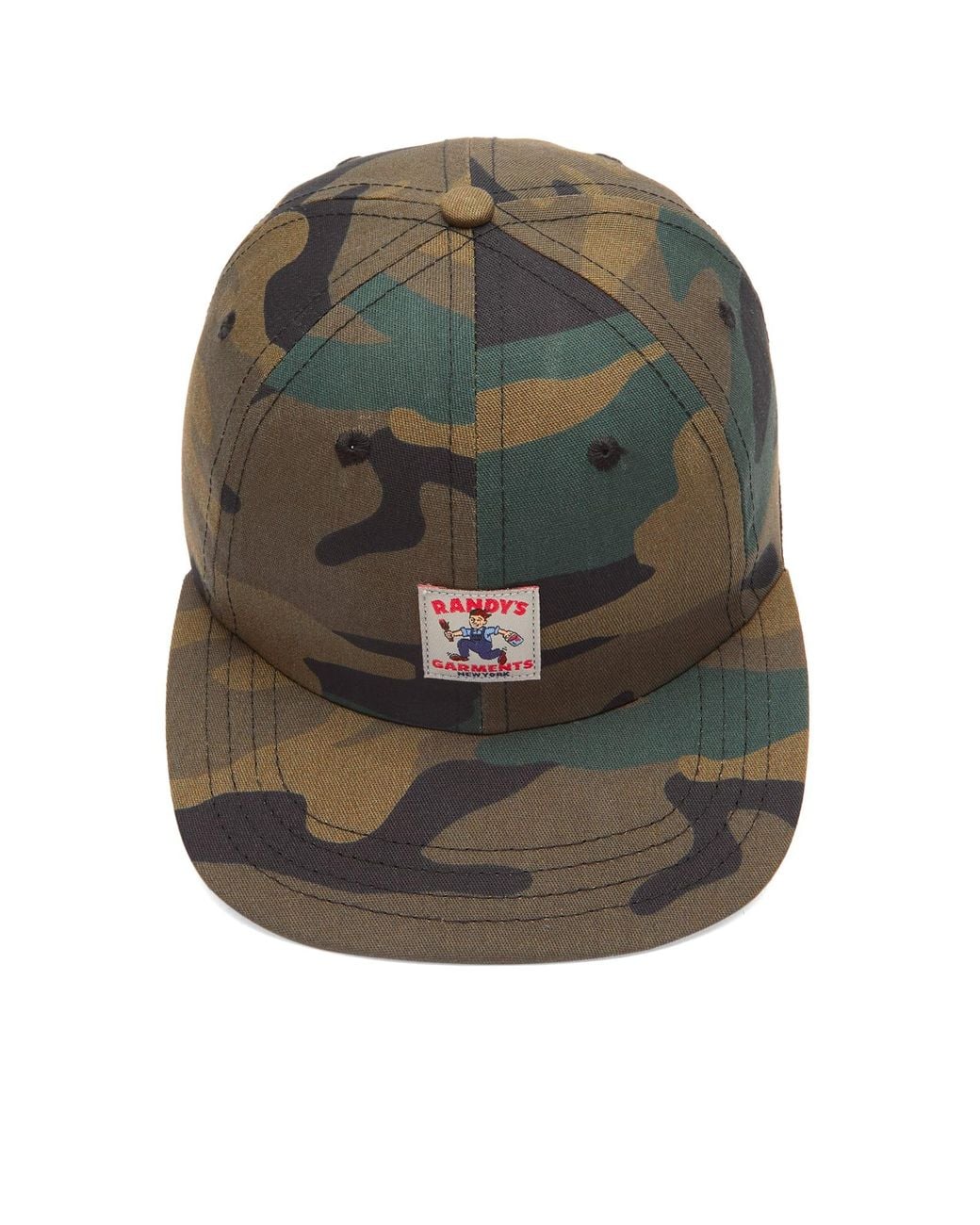 Randy's Garments Green 5 Panel Logo Snapback Cap for men