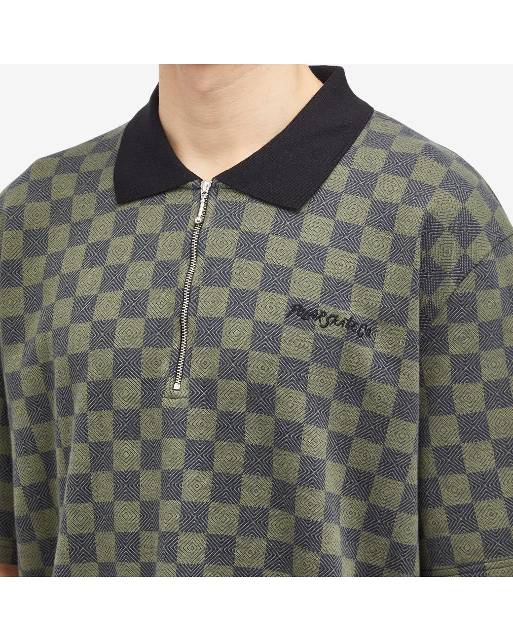 POLAR JACQUES LONGSLEEVE POLO SHIRT - KHAKI GREEN