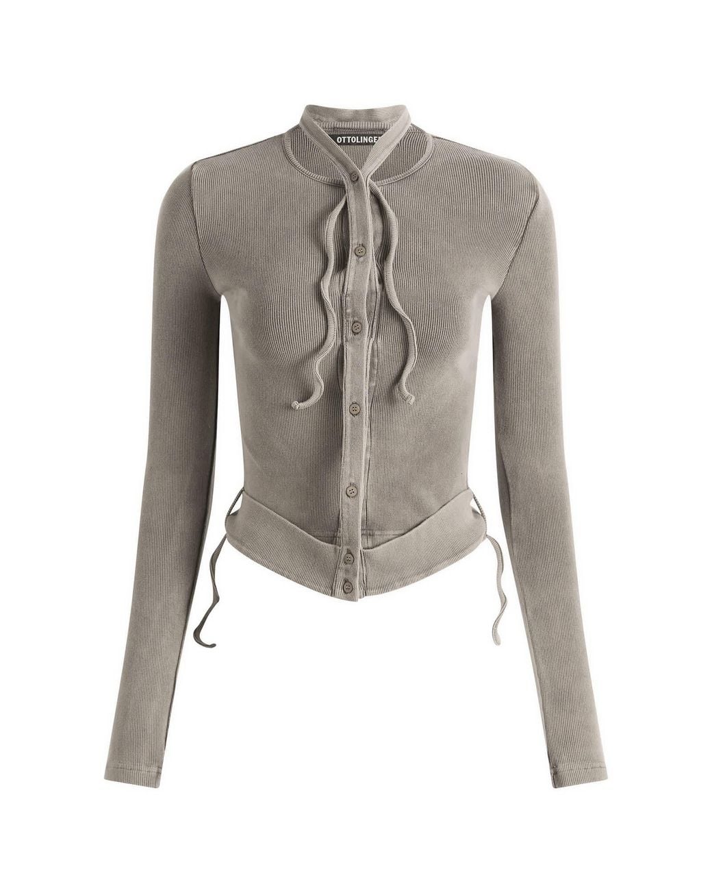 OTTOLINGER Gray Double Closure Cardigan