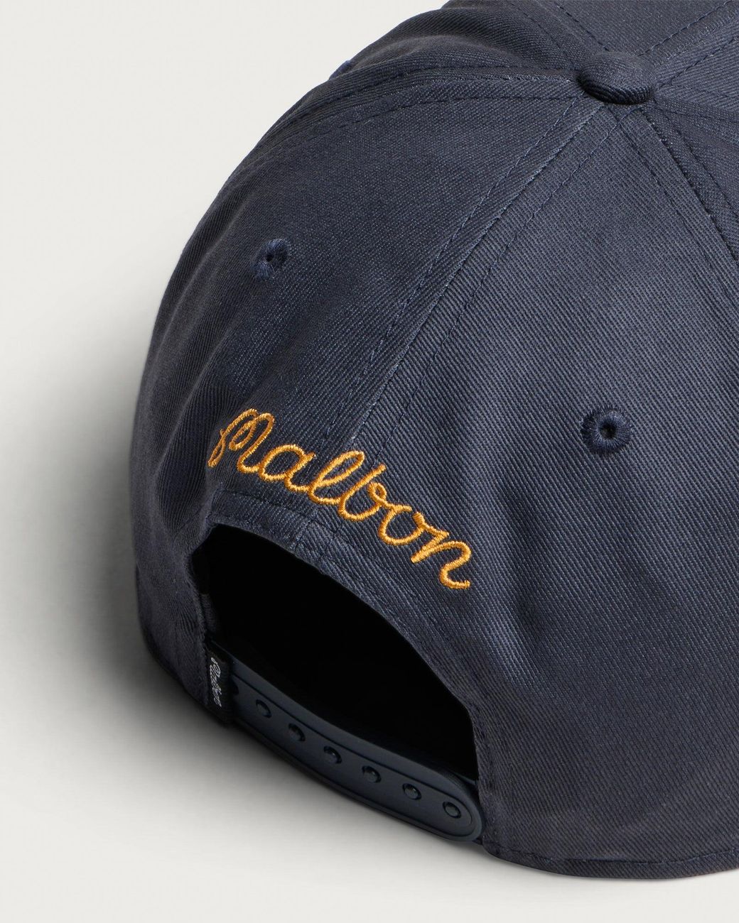 Malbon Blue M Script Snapback for men
