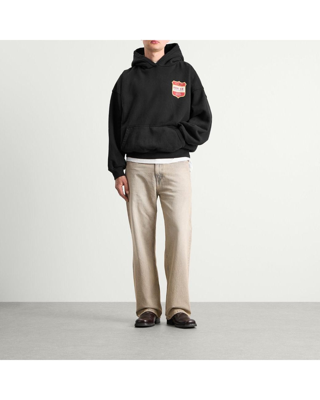Rhude Black Filtaro Crest Hoodie for men