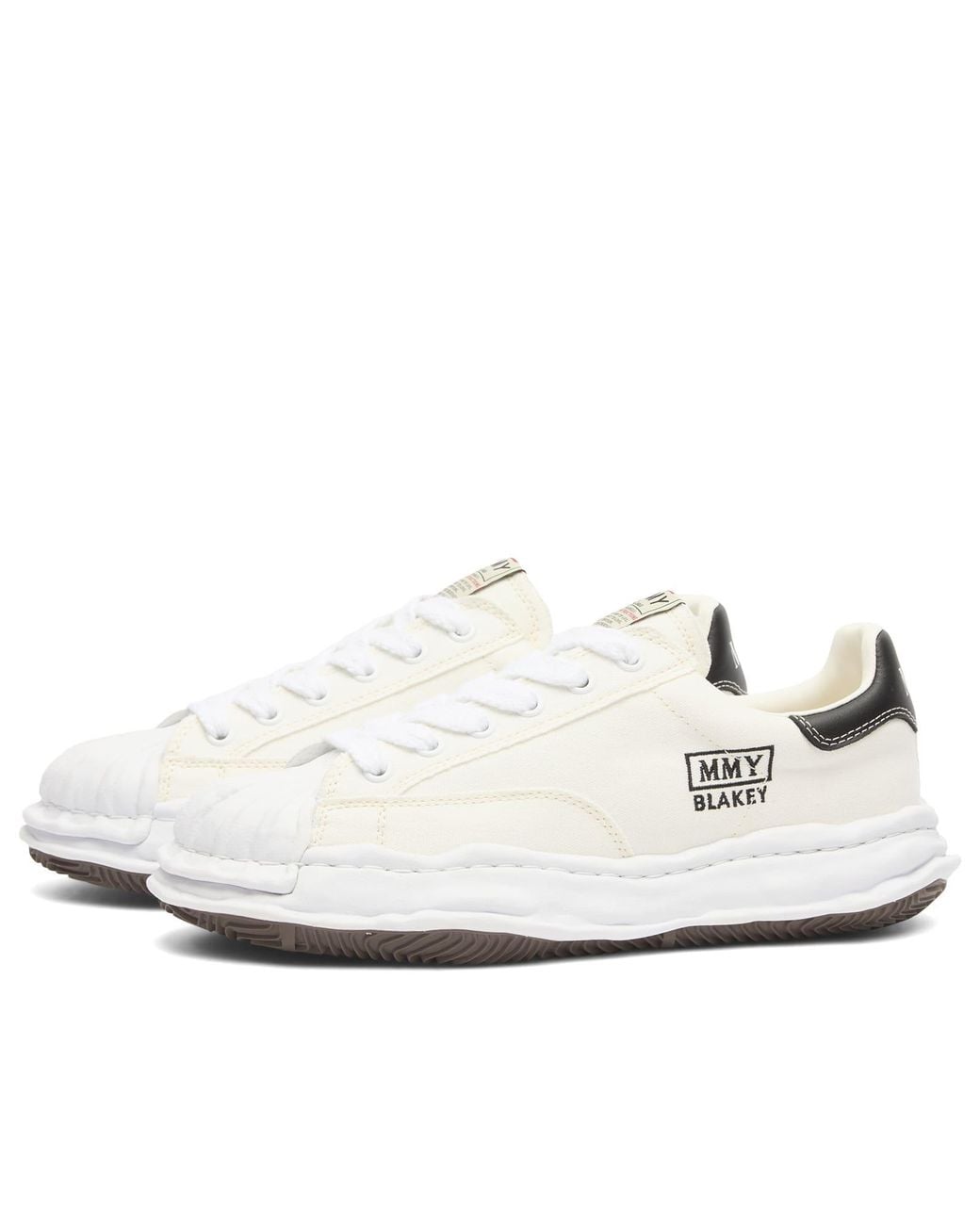 Maison Mihara Yasuhiro White Blakey Low Original Sole Canvas Sneak Sneakers for men