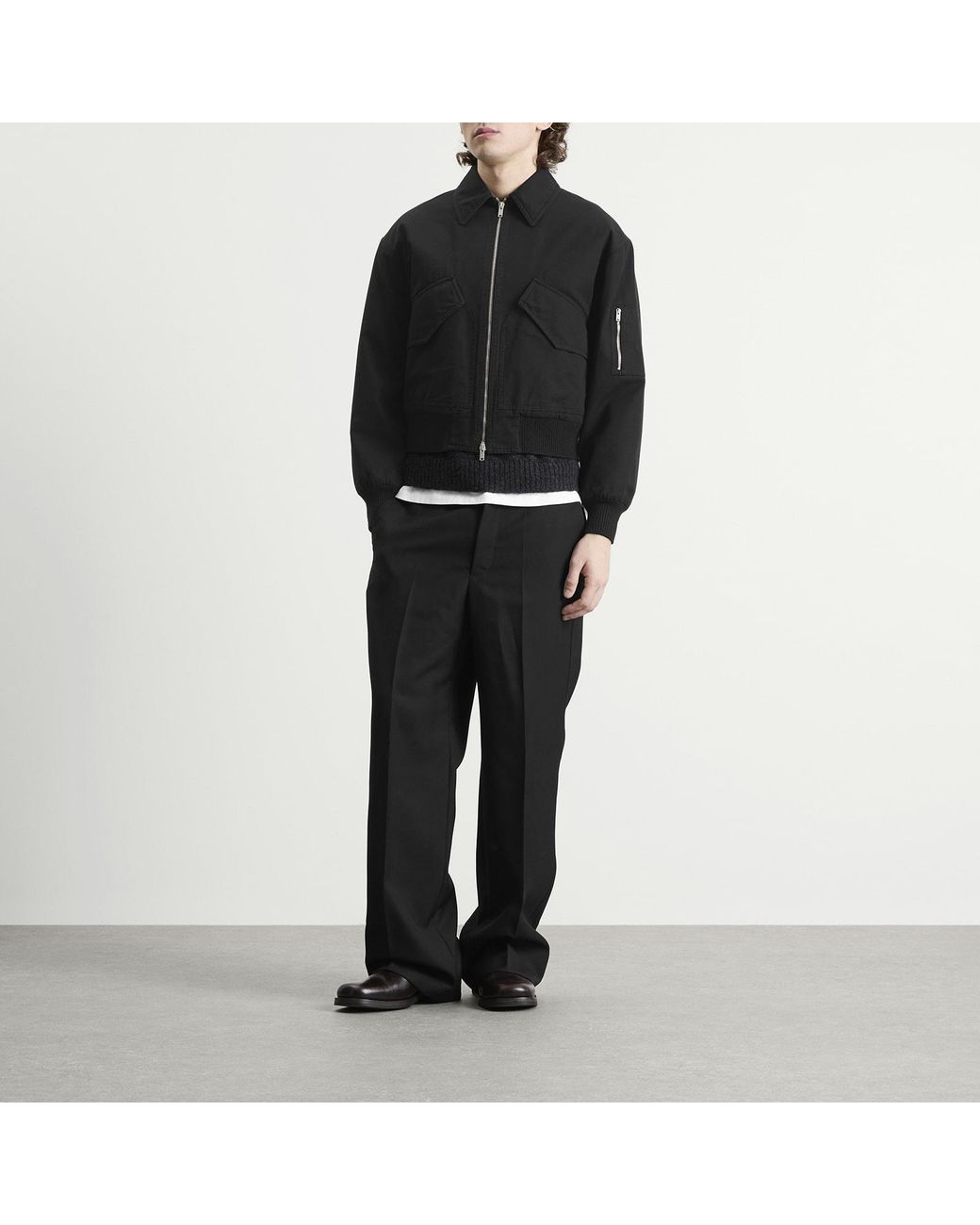 Second/Layer Black Second Layer Revival Flight Jacket for men
