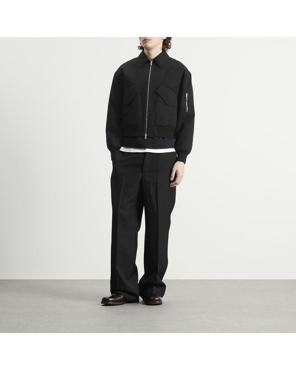 Second/Layer Black Second Layer Revival Flight Jacket for men