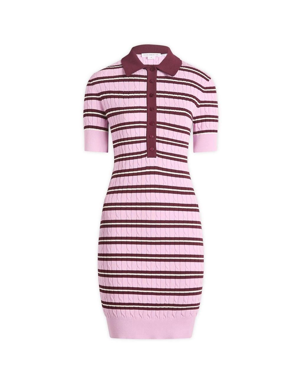 GOOD AMERICAN Red Cable Knit Mini Dress
