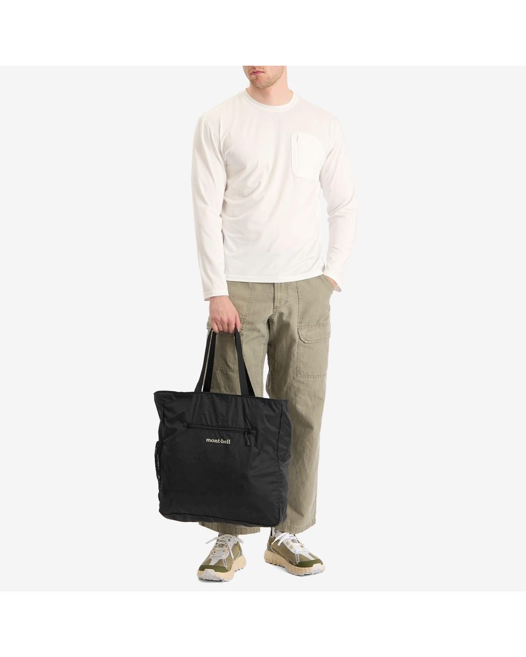 Montbell Black Packable Light Tote for men