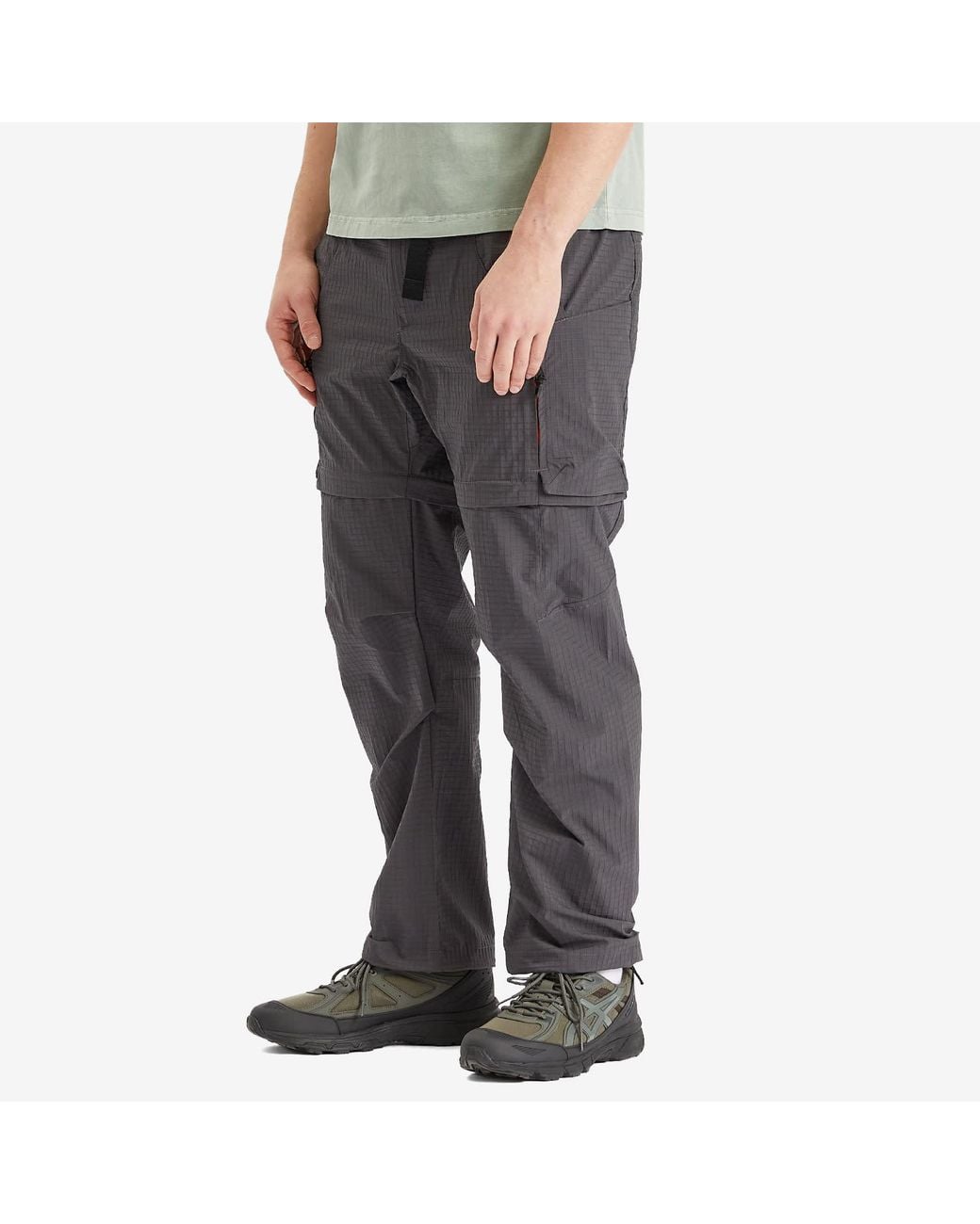Napapijri Gray Ripstop Modular Cargo Pants for men