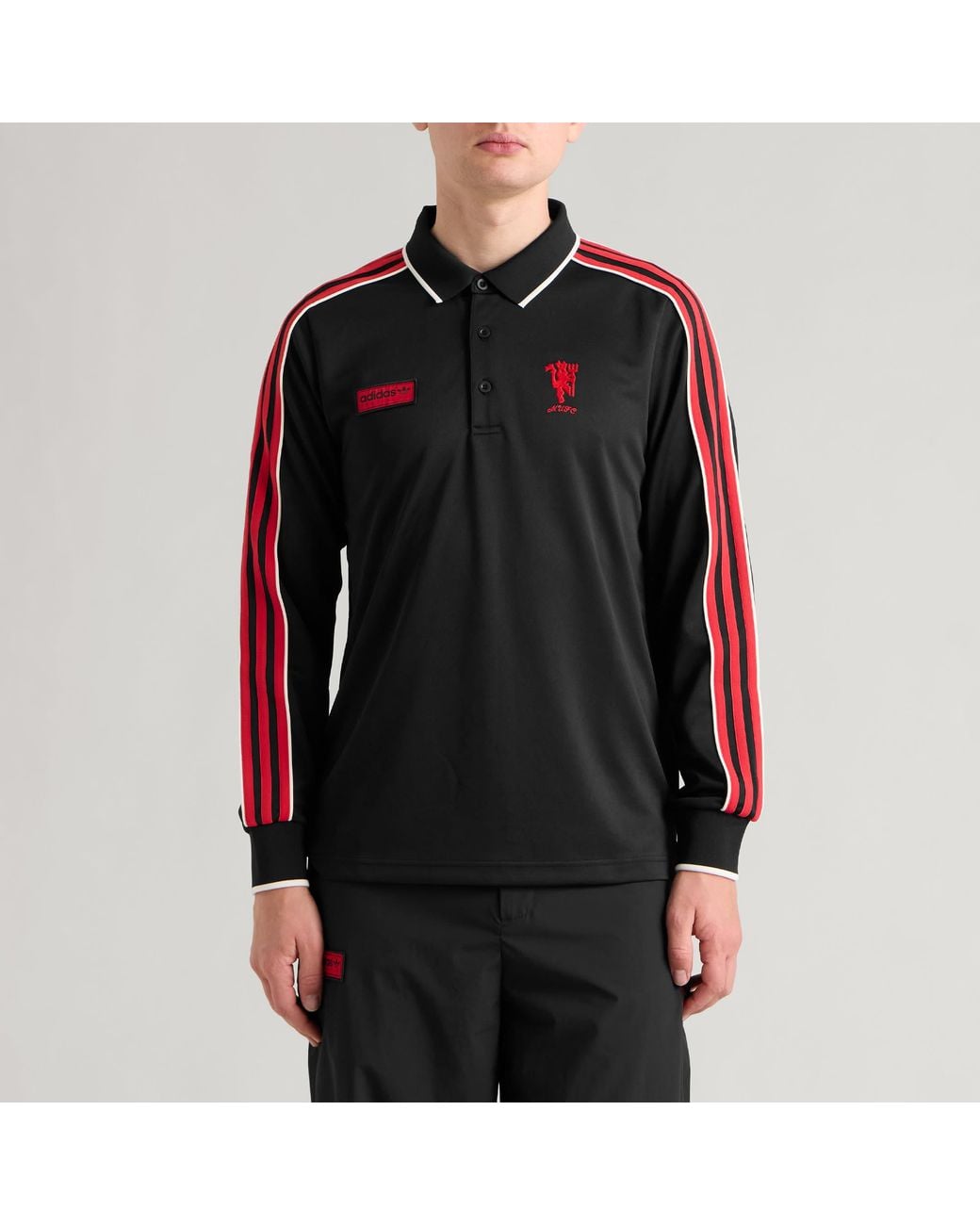 Adidas Black Spezial Manchester United Fc Polo Top for men