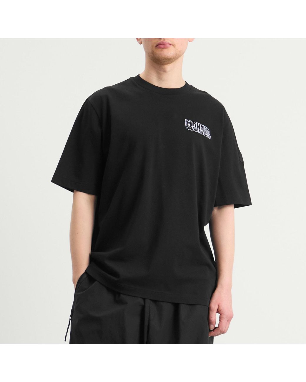 Moncler Black Back Graphic T-Shirt for men